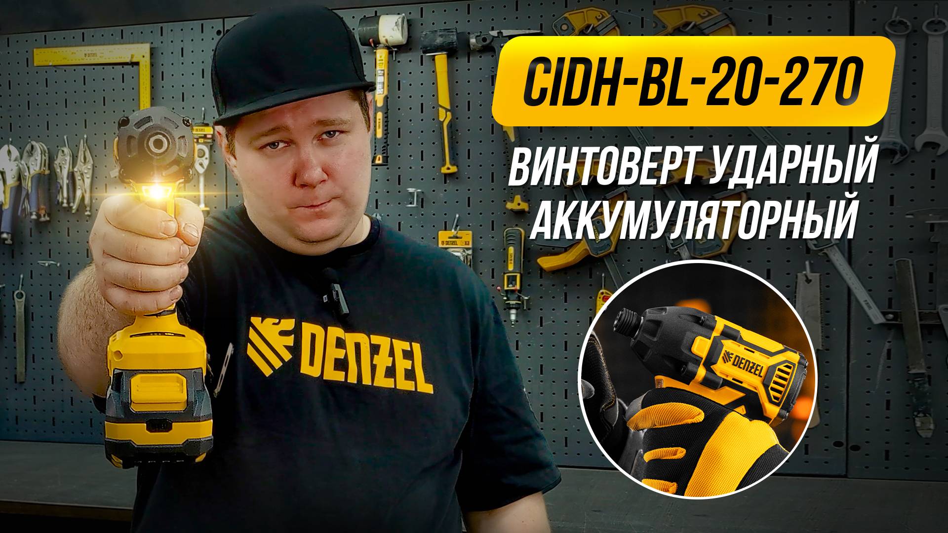 Обзор винтоверта Denzel CIDH-BL-20-270 из новой линейки Denzel Power System 20V смотреть онлайн
