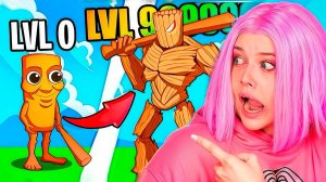 ПРОКАЧАЛА TUNG TUNG TUNG SAHUR ДО МАКСИМАЛЬНОГО УРОВНЯ В РОБЛОКСЕ! BRAINROTEVOLUTION ROBLOX!