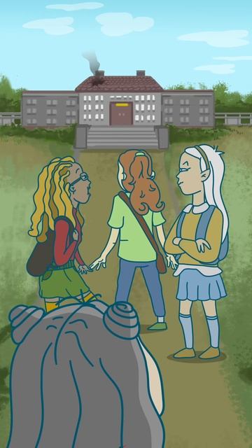 Девочки идут в столовку