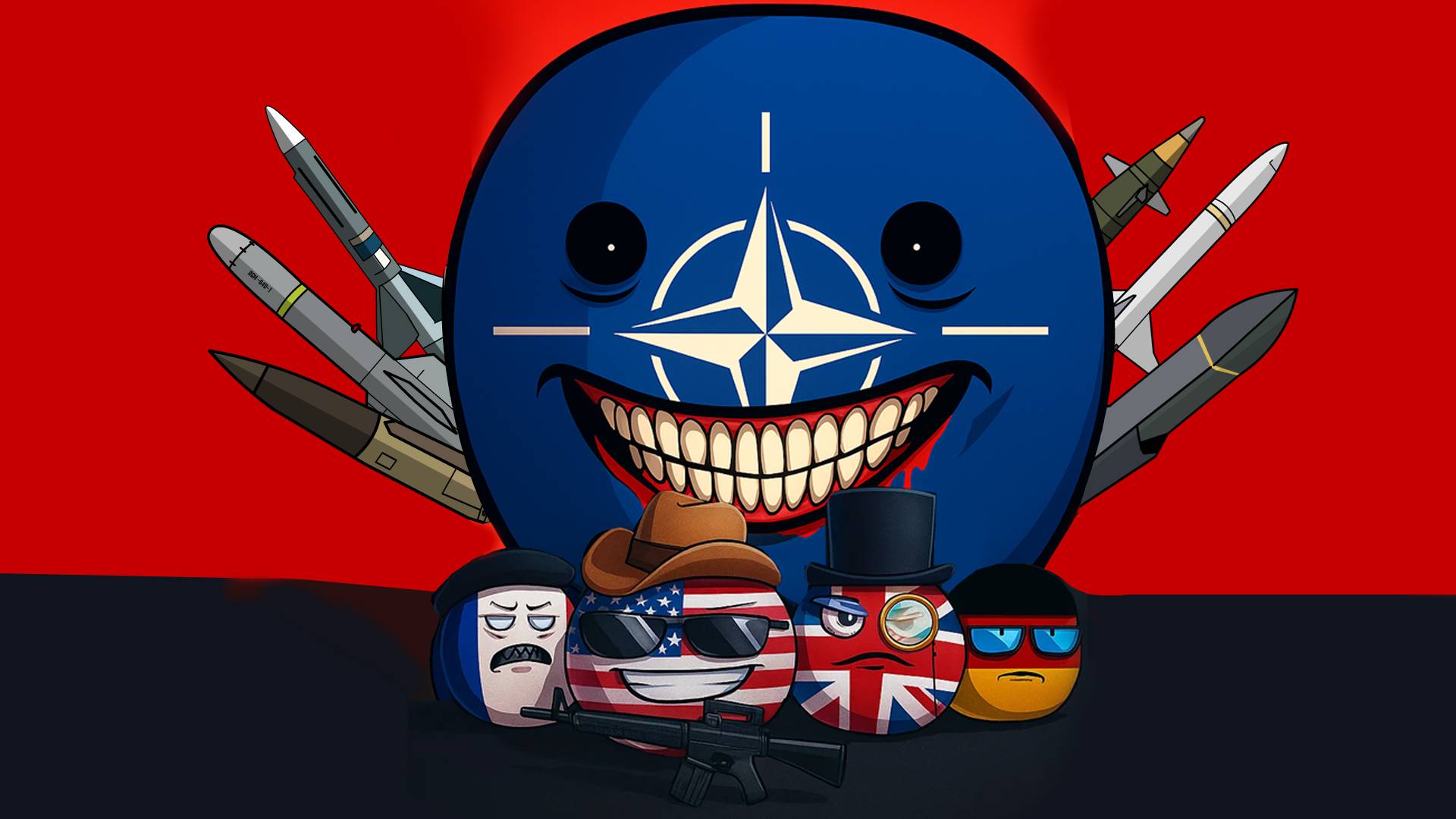 Countryballs (Кантриболз): США VS (Югославия, Ирак, Афганистан, Ливия, Сирия...)
