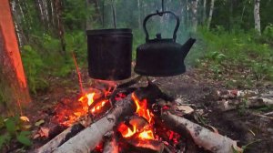 Уехали с ночёвкой на таёжную речку. Рыбалка для души и отдыха! Уха на костре.