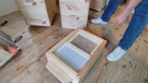 Улей МИКС, универсальное дно-пыльцесборник, двускатная крыша, три магазина