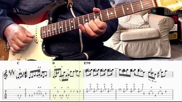 Licks Jimi Hendrix Style (guitar cover,tab,backing track) смотреть онлайн