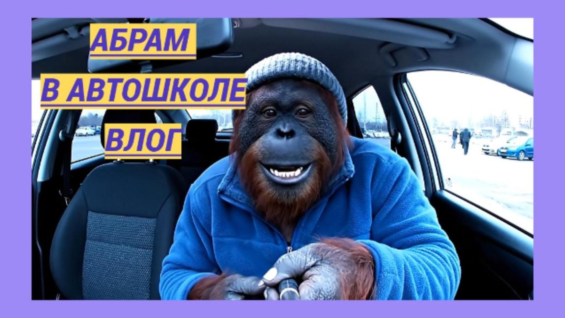 Абрам в автошколе | Влог орангутана🚘🚦🚏🐵 смотреть онлайн