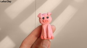 Как слепить милого Поросенка из пластилина / Поросенок из пластилина / Лепка Свиньи быстро