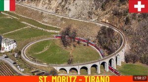 🚄 4К SmartTV ➤ Зимняя поездка Санкт-Мориц - Тирано, Ретийская линия Бернина - Швейцария, Италия!