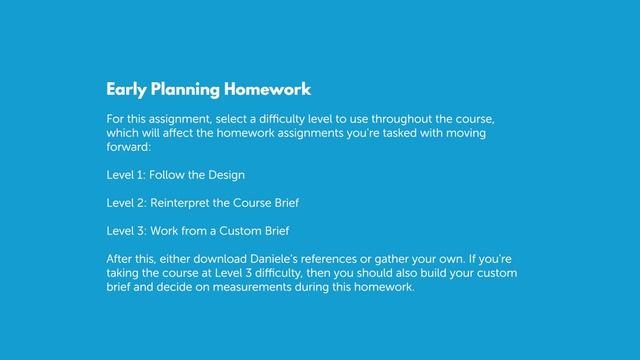 07 Early Planning Homework смотреть онлайн