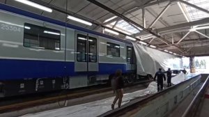 Новый поезд для Новосибирского метрополитена заезжает в депо "Ельцовское"