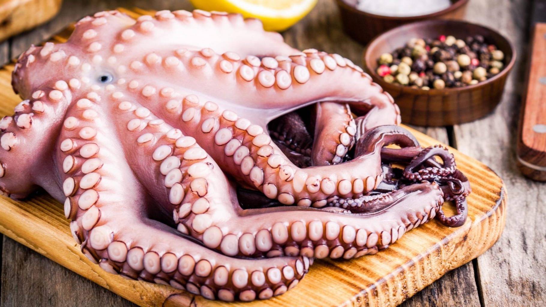 Салат из жевательного осьминога, приготовленный из 16-килограммового гигантского осьминога смотреть онлайн