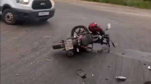 ДТП с мото в Тульской области «Главное шлем словил»