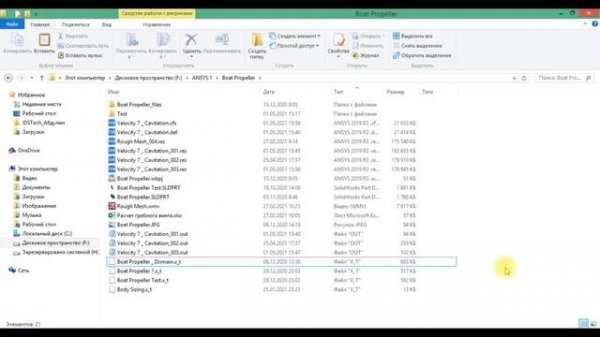 9.5 Моделирование кавитации гребного винта в ANSYS CFX (с набегающим потоком)