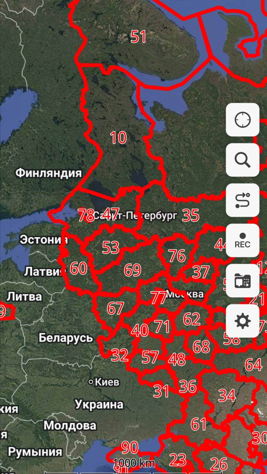 Кадастровые границы для смартфонов и Garmin
