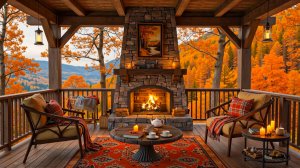 Дневной Джаз у Озера | Осенняя Атмосфера Леса и Музыка для Уюта