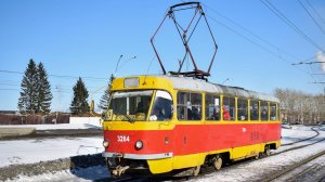 Трамвай Tatra T3SU-3264. Покатушки по Барнаулу.