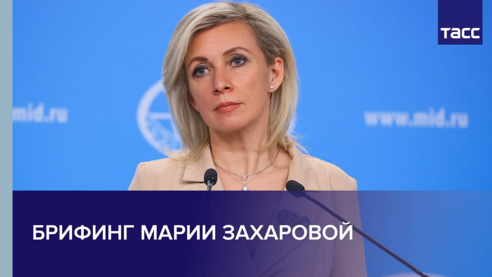Брифинг Марии Захаровой