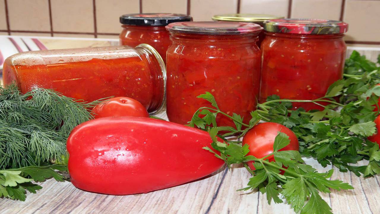 Лечо из болгарского перца и помидоров на зиму смотреть онлайн