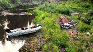 КАК МЫ ЖИЛИ В ТАЙГЕ 3 ДНЯ: Ночь на острове, Батя готовит ужин, Хариус, Сплав. Часть 2