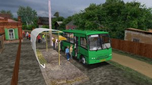 Поездка на ПАЗ-320402-05 по маршруту №110 по карте Большая Деревня 1.1