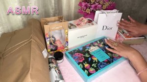 ASMR🎁РАСПАКОВКА ПОДАРКОВ НА🎉ДР ОТ ПОДРУЖКИ СВЕТЛАНЫ/Dior Givenchy Yves Rocher/ Тихий голос и Шёпот