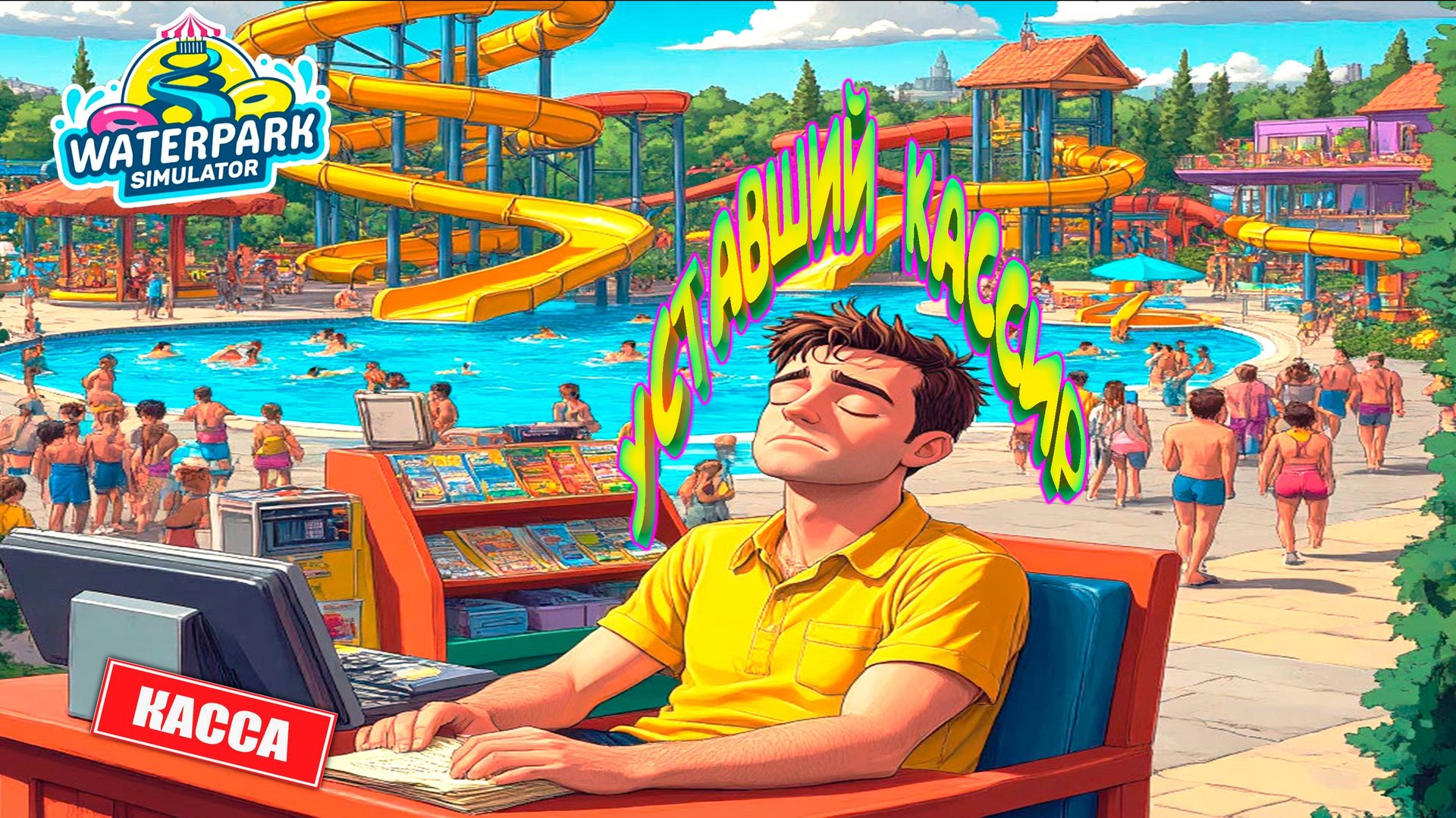 ОПЯТЬ ЛЕНИВЫЙ КАССИР ◈ Waterpark Simulator #3