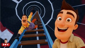 ШОУ ПРИВЕТ СОСЕД! ДВИЖЕНИЕ ВВЕРХ И ПАДЕНИЯ! ИГРА HELLO NEIGHBOR ПРОХОЖДЕНИЕ МОД HELLO NEIGHBOR CITY!