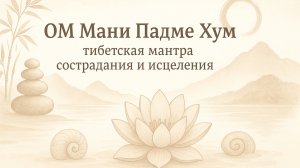ОМ Мани Падме Хум — тибетская мантра сострадания и исцеления