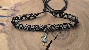 DIY Простой макраме чокер с подвеской