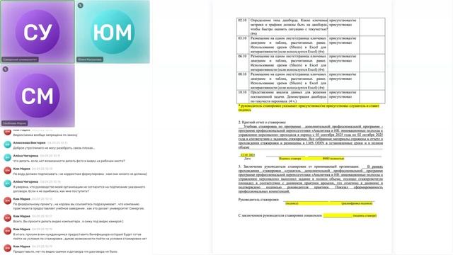 консультация стажировка