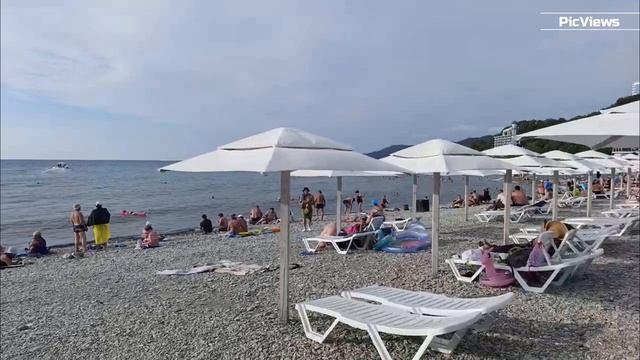 НЕБУГ Туапсинский район сегодня 4 сентября 2025.Обстановка на Центральном пляже сейчас, погода, море смотреть онлайн