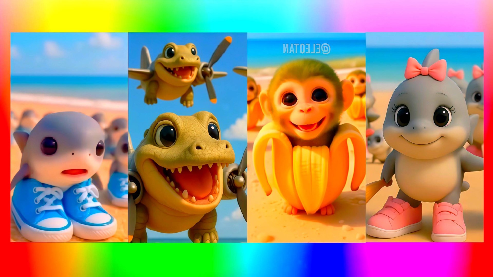 ТРАЛАЛЕРО ТРАЛАЛА 🆚 БОМБАРДИРО КРОКОДИЛО 🆚 ШИМПАНЗИНИ БАНАНИНИ НО ОНИ МАЛЫШИ! 🍼 | Tiles Hop №3