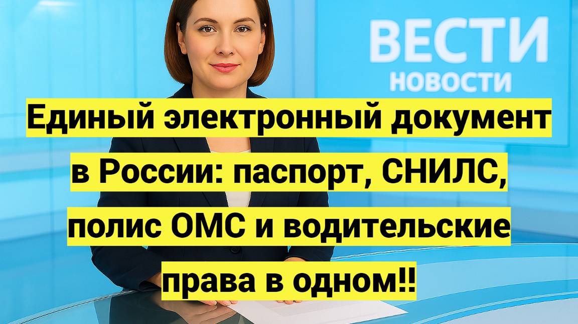 Единый электронный документ в России: паспорт, СНИЛС, полис ОМС и водительские права в одном смотреть онлайн