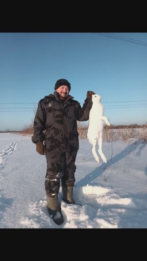 Охота на зайца с братом зимой #shorts