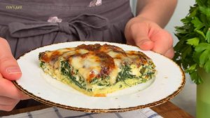 Яичница с творогом, шпинатом и помидорами. Вкусный, быстрый завтрак на скорую руку