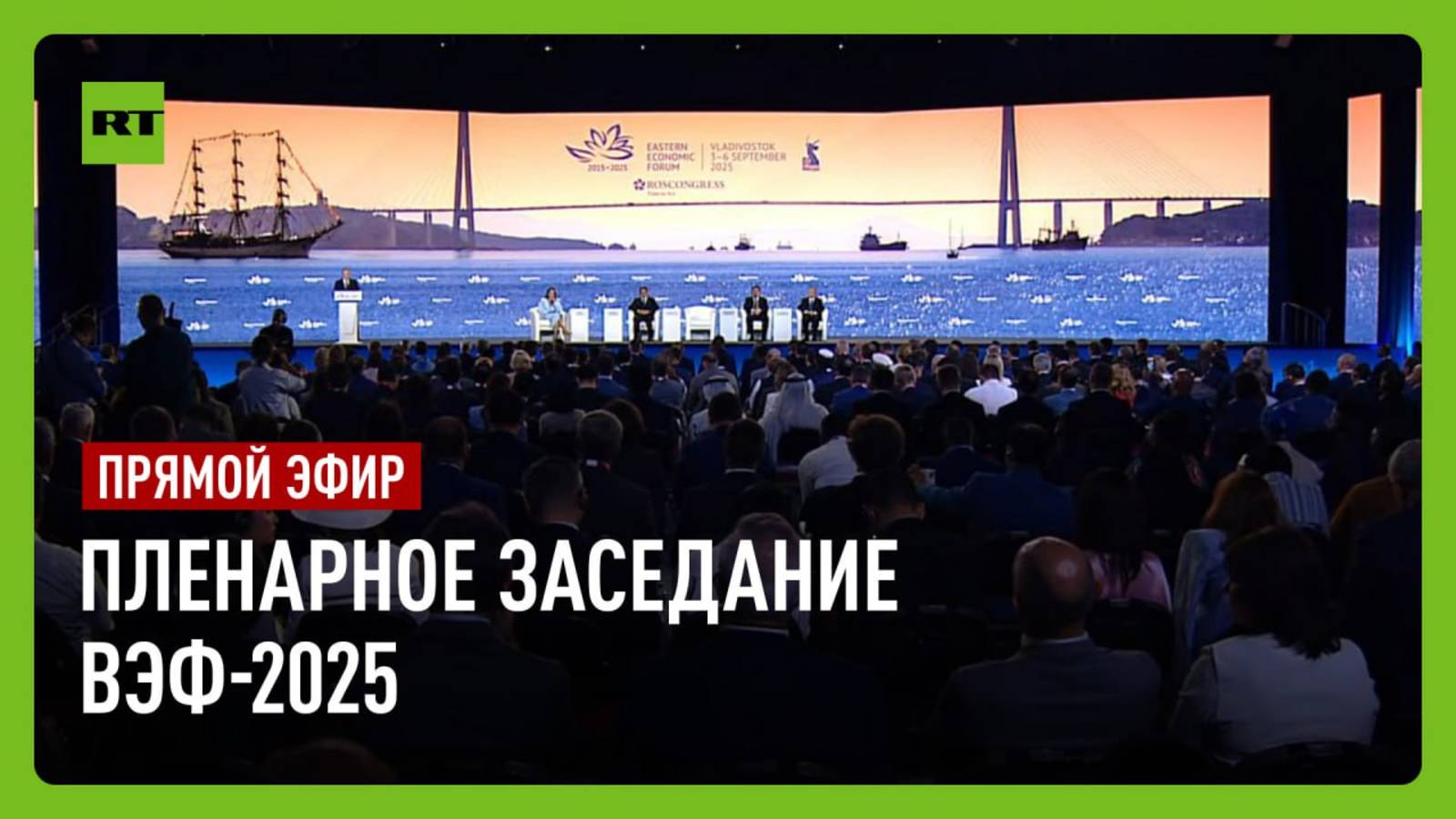 Владимир Путин выступает на пленарном заседании ВЭФ