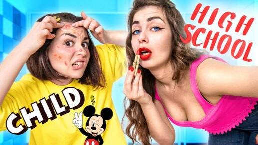 Я в младшей школе VS Я в старшей школе! смотреть онлайн