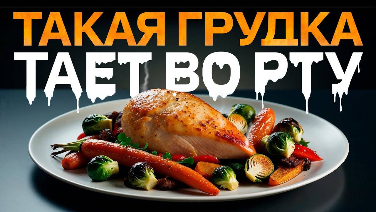 Мягкая, сочная и БЕЗ лишнего жира! Лучший рецепт куриной грудки за 15 минут (360p)