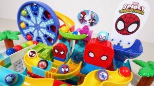 СТРОИМ ГОРКУ ДЛЯ ШАРИКОВ  ШАРИКИ И СУПЕРГЕРОИ ДЛЯ ДЕТЕЙ ДЕТСКИЙ КАНАЛ ИГРАЛКИ-ЗАЛИПАЛКИ