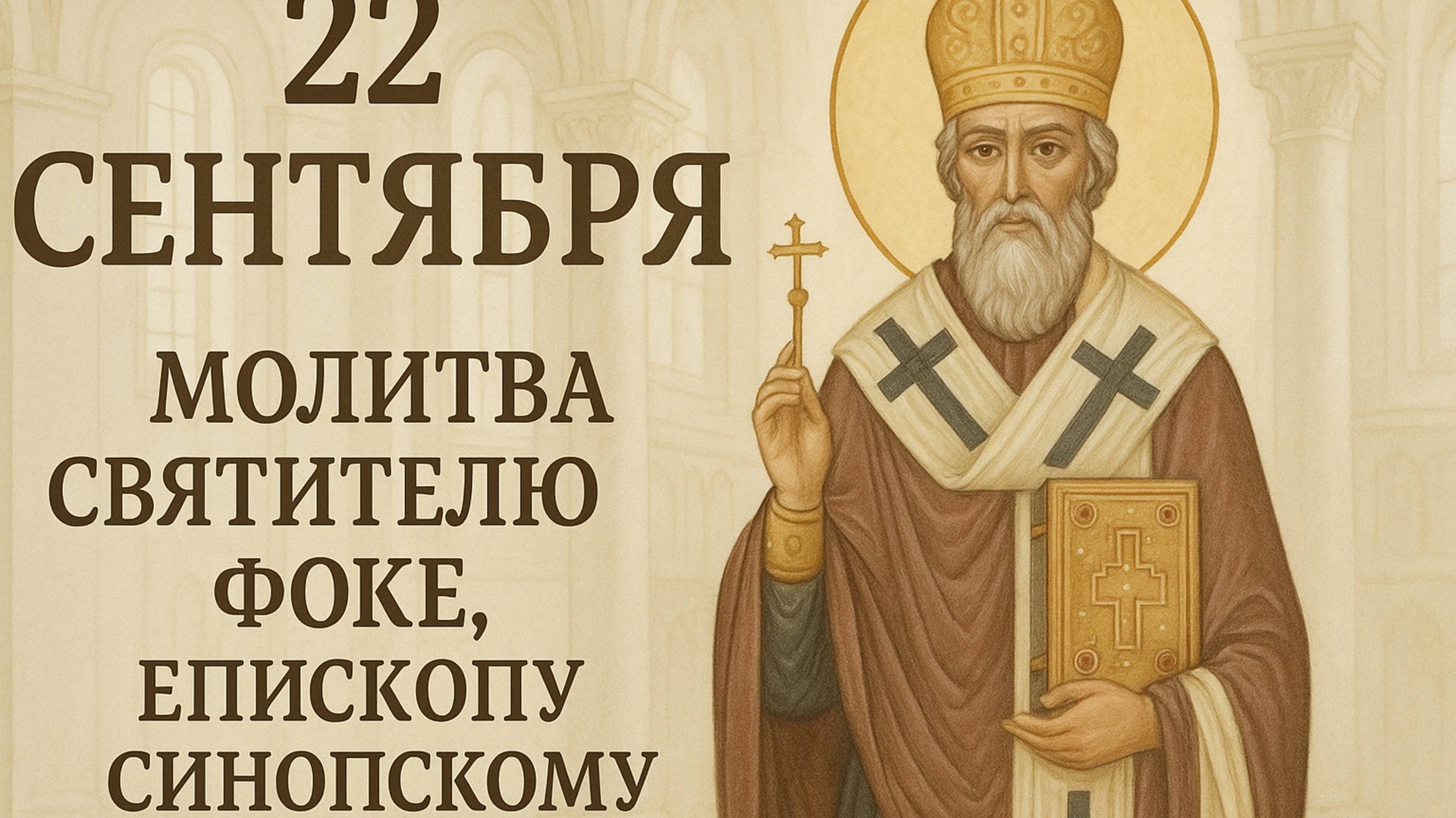 22 сентября — Молитва святителю Фоке, епископу Синопскому. смотреть онлайн