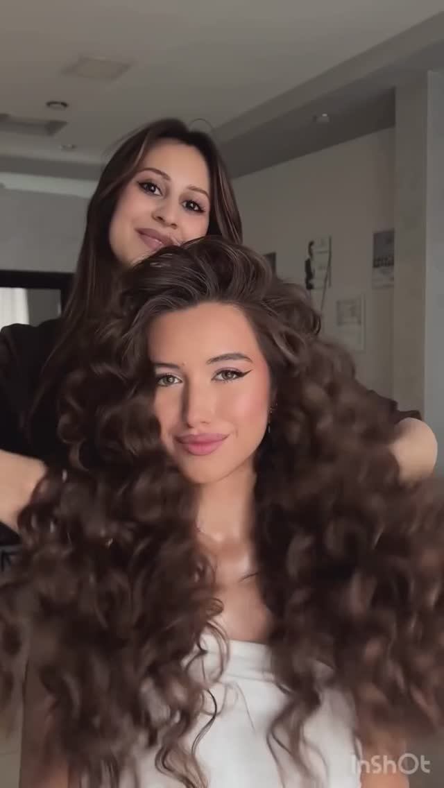 Роскошные объемные кудри на плойку #прическа #укладка #волосы #локоны