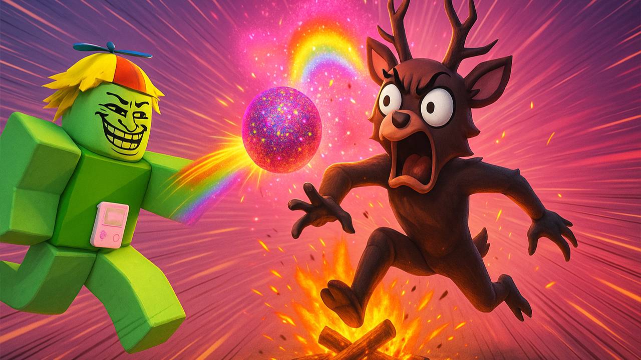 ТРОЛЛИНГ ОЛЕНЯ из 99 НОЧЕЙ В ЛЕСУ в РОБЛОКС смотреть онлайн