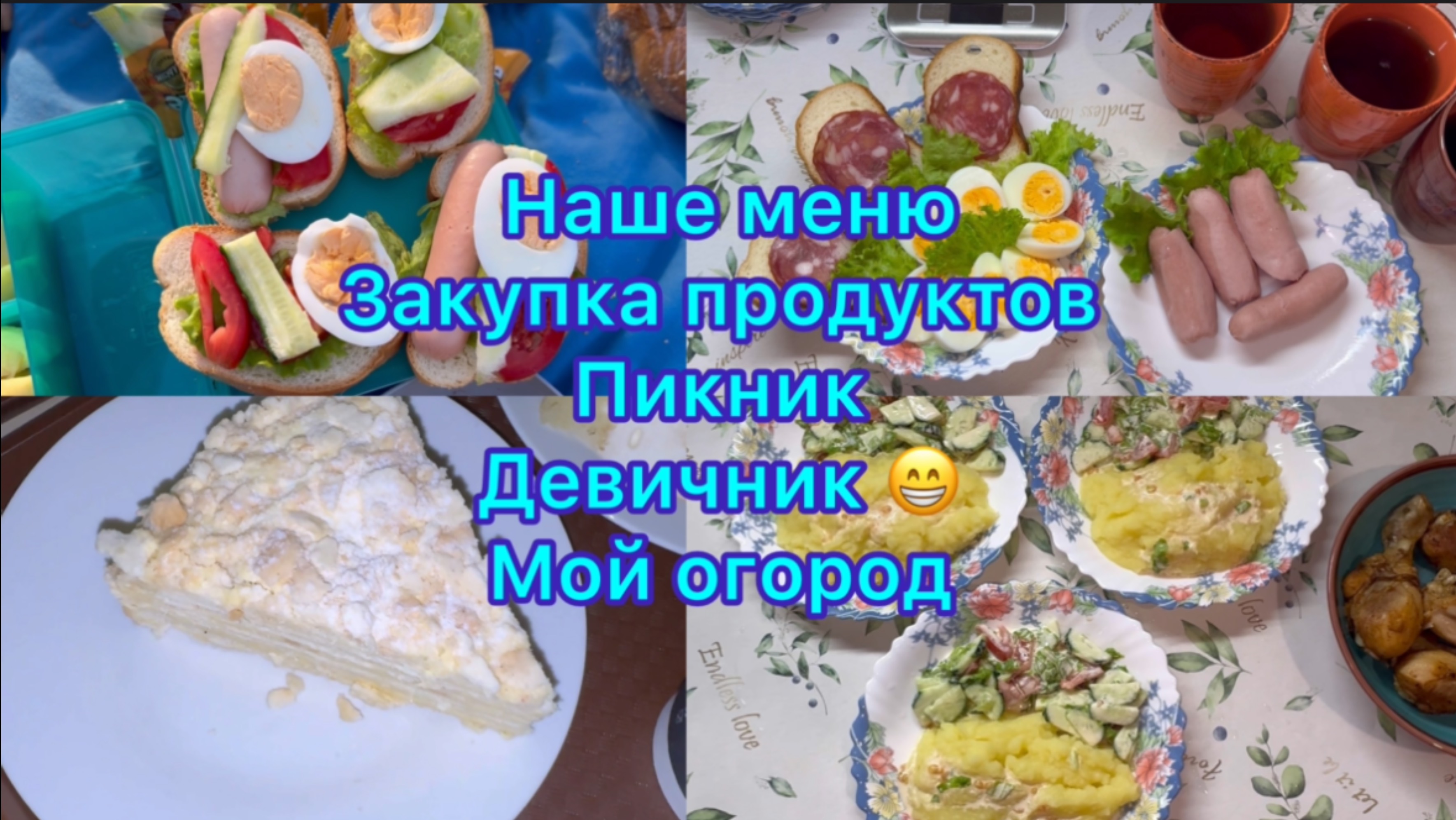 Наше меню , закупка продуктов . Пикник , девичник . Мой сад - огород ) #меню #рецепты смотреть онлайн