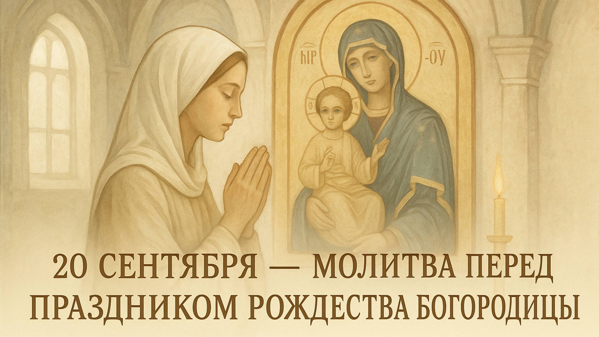 20 сентября — Молитва перед праздником Рождества Богородицы (последование молебное) смотреть онлайн