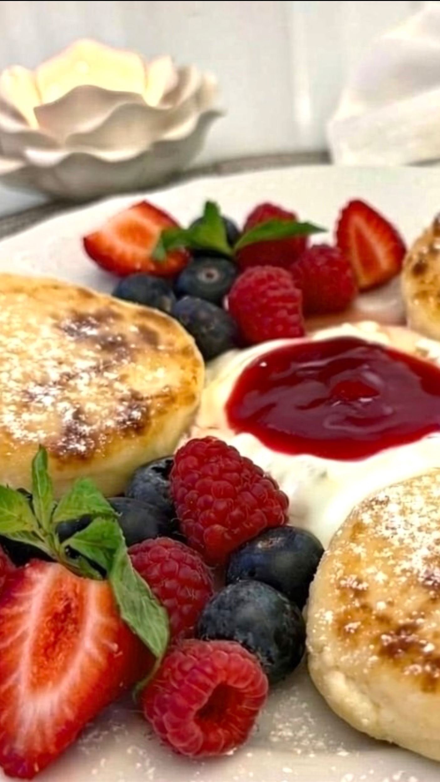 Сырники с рикоттой 🫐🍓