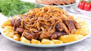 Нежная Куриная Печень с Яблоками🍏 и Луком🧅 По-Берлински! Эффектное и Очень Вкусное Блюдо!