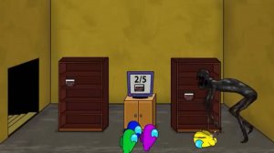 AMONG US.    Сбежать из подсобных помещений.