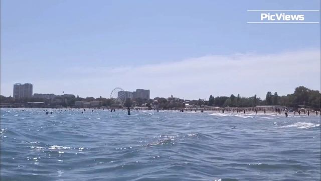 Анапа Центральный пляж сегодня 5 сентября 2025. Обстановка на пляже в Анапе. Погода в Анапе сейчас смотреть онлайн