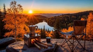 Вечерний костер у озера – звуки осенней природы