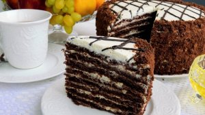 Нежный шоколадный торт «Медовик» с необычным кремом