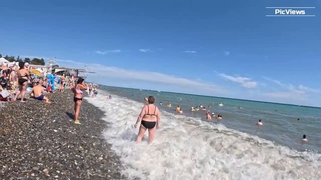 СОЧИ Лазаревское пляж Взморье сегодня 5 сентября 2025. Море и погода в Лазаревском сейчас смотреть онлайн