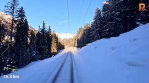 🚄 4К SmartTV ➤ Зимняя поездка: Понтрезина - Скуоль-Тарасп, Ретийская линия Энгадин, Швейцария!